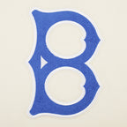 MLB BROOKLYN DODGERS RETRO CLASSIC CHANDAIL À CAPUCHON COURT EN MOLLETON CÔTELÉ POUR FEMME (COQUILLE D'ŒUF/BLEU ROYAL)