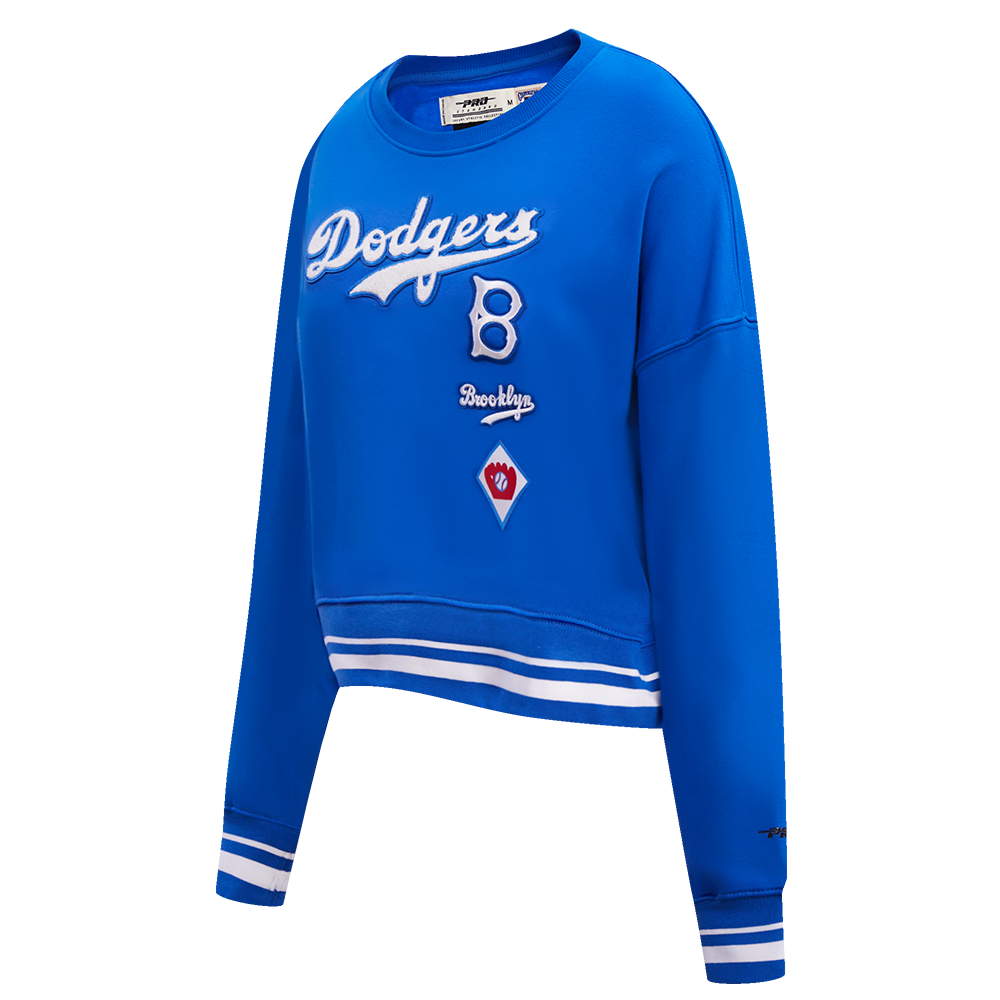 MLB BROOKLYN DODGERS RETRO CLASSIC WOMEN'S CREWNECK (ROYAL BLUE)