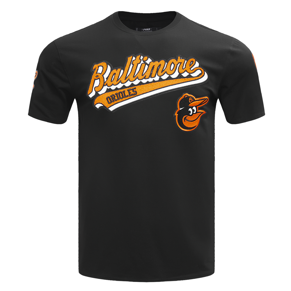 MLB BALTIMORE ORIOLES SCRIPT TAIL MEN'S SJ TOP (BLACK)
