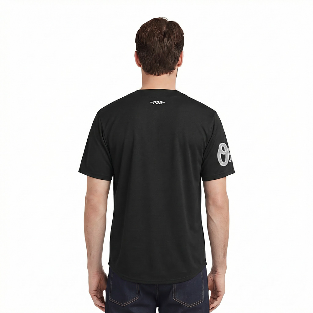 MLB BALTIMORE ORIOLES REVERSE FRENCH TERRY T-SHIRT À MANCHES COURTES POUR HOMME (NOIR)
