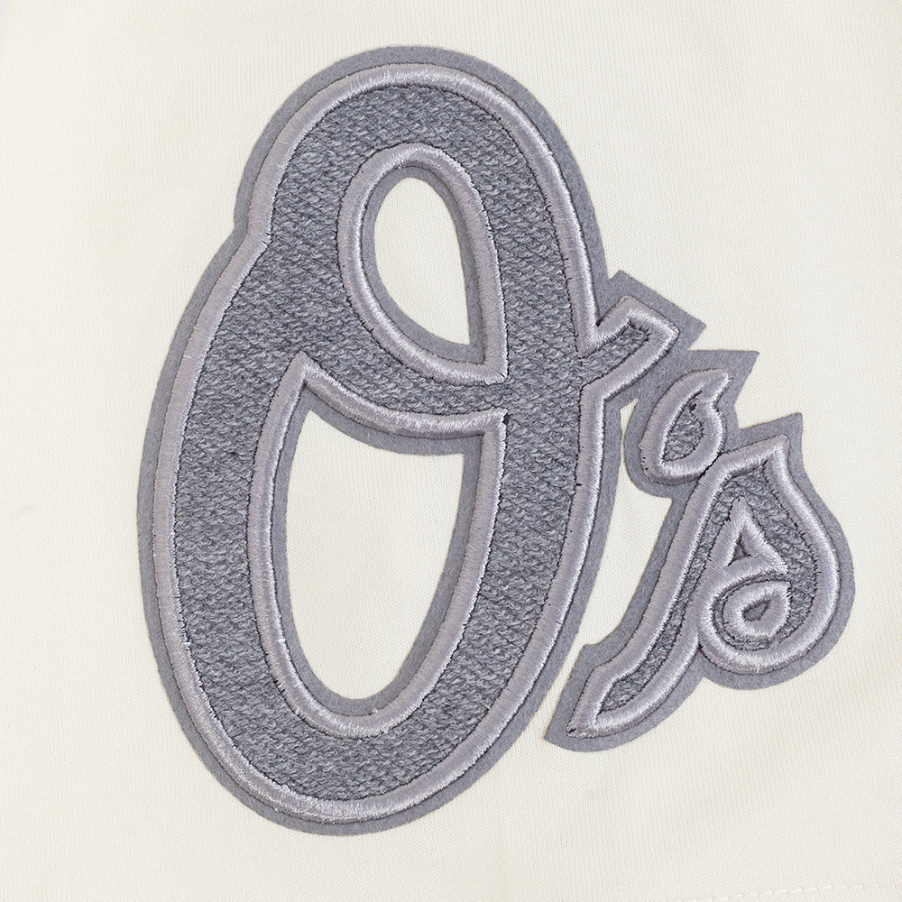 MLB BALTIMORE ORIOLES REVERSE FRENCH TERRY MEN'S CJ DROP SHOULDERTOP (EGGSHELL)