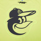 MLB BALTIMORE ORIOLES UNDER THE LIGHTS HAUT EN JERSEY SIMPLE POUR HOMME (JAUNE FLUO)