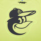 MLB BALTIMORE ORIOLES UNDER THE LIGHTS HAUT EN JERSEY SIMPLE POUR HOMME (JAUNE FLUO)