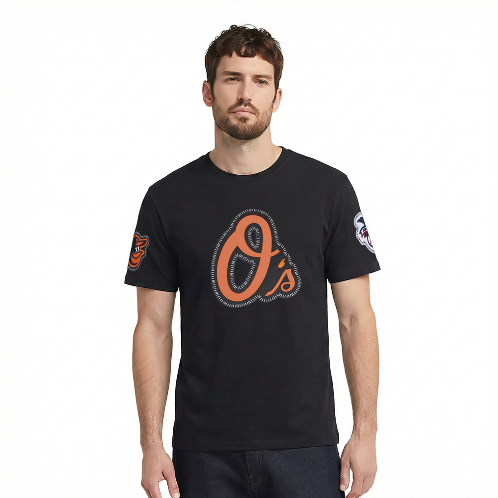 MLB BALTIMORE ORIOLES DIY PICK STITCH MEN'S SJ TOP (BLACK)