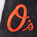 MLB BALTIMORE ORIOLES HAUT CHROME EN JERSEY DE COTON À ÉPAULES TOMBANTES POUR HOMME (NOIR DÉLAVÉ)