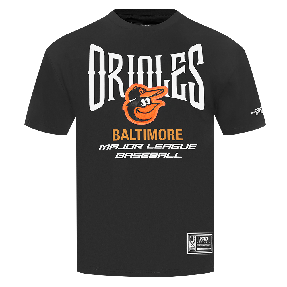 MLB BALTIMORE ORIOLES CITY TOUR 2.0 HAUT EN JERSEY DE COTON À ÉPAULES TOMBANTES POUR HOMME (GRIS CHINÉ FONCÉ)
