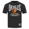 MLB BALTIMORE ORIOLES CITY TOUR 2.0 HAUT EN JERSEY DE COTON À ÉPAULES TOMBANTES POUR HOMME (GRIS CHINÉ FONCÉ)