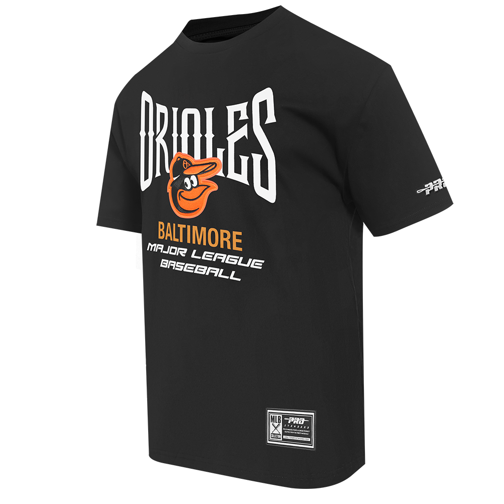 MLB BALTIMORE ORIOLES CITY TOUR 2.0 HAUT EN JERSEY DE COTON À ÉPAULES TOMBANTES POUR HOMME (GRIS CHINÉ FONCÉ)