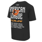 MLB BALTIMORE ORIOLES CITY TOUR 2.0 HAUT EN JERSEY DE COTON À ÉPAULES TOMBANTES POUR HOMME (GRIS CHINÉ FONCÉ)