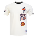 MLB BALTIMORE ORIOLES RETRO CASCADE MEN'S RINGER TOP (EGGSHELL/ BLACK)