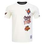 MLB BALTIMORE ORIOLES RETRO CASCADE MEN'S RINGER TOP (EGGSHELL/ BLACK)