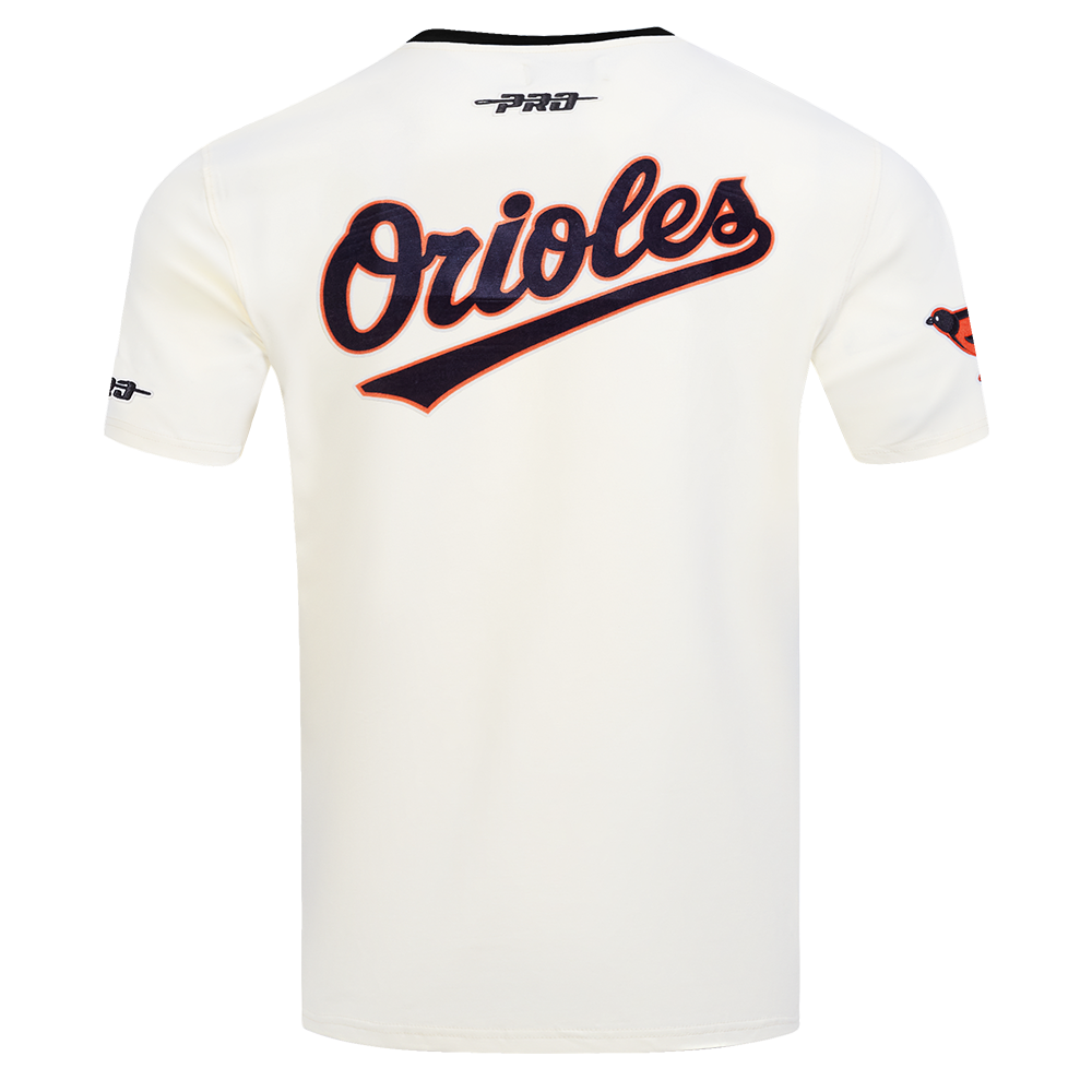 MLB BALTIMORE ORIOLES RETRO CASCADE MEN'S RINGER TOP (EGGSHELL/ BLACK)