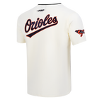 MLB BALTIMORE ORIOLES RETRO CASCADE MEN'S RINGER TOP (EGGSHELL/ BLACK)