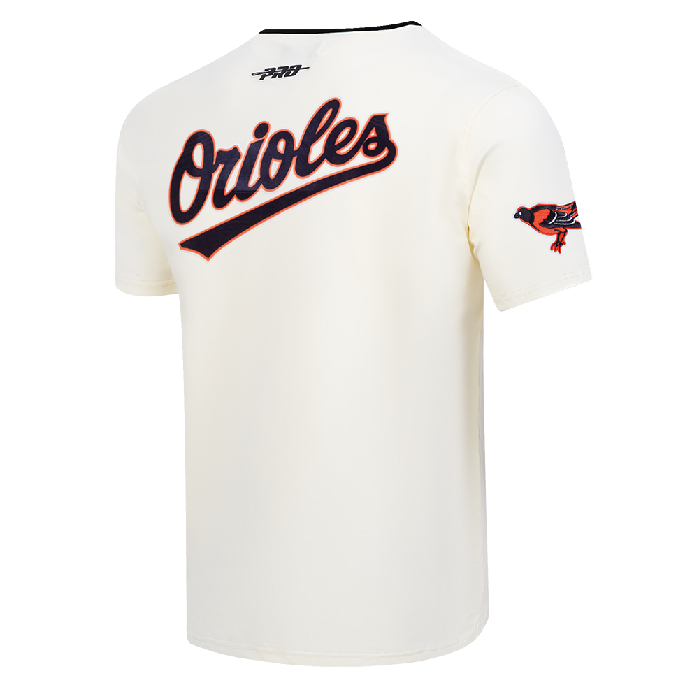 MLB BALTIMORE ORIOLES RETRO CASCADE MEN'S RINGER TOP (EGGSHELL/ BLACK)