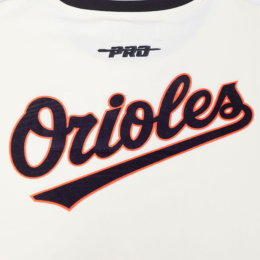 MLB BALTIMORE ORIOLES RETRO CASCADE MEN'S RINGER TOP (EGGSHELL/ BLACK)