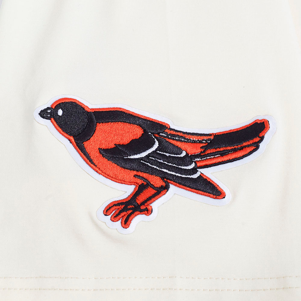 MLB BALTIMORE ORIOLES RETRO CASCADE MEN'S RINGER TOP (EGGSHELL/ BLACK)