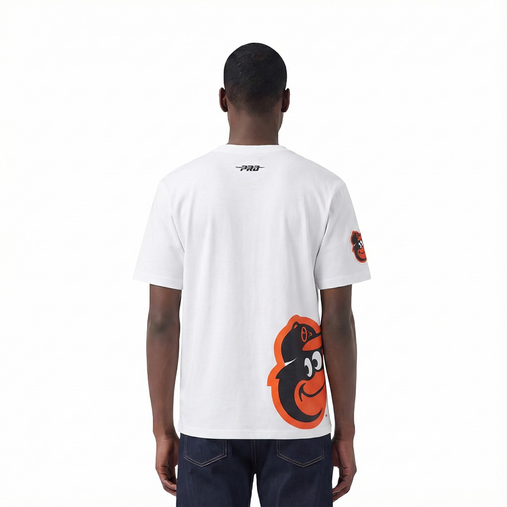 MLB BALTIMORE ORIOLES LIVING LARGE MEN'S CJ DROP SHOULDER TOP (WHITE)
