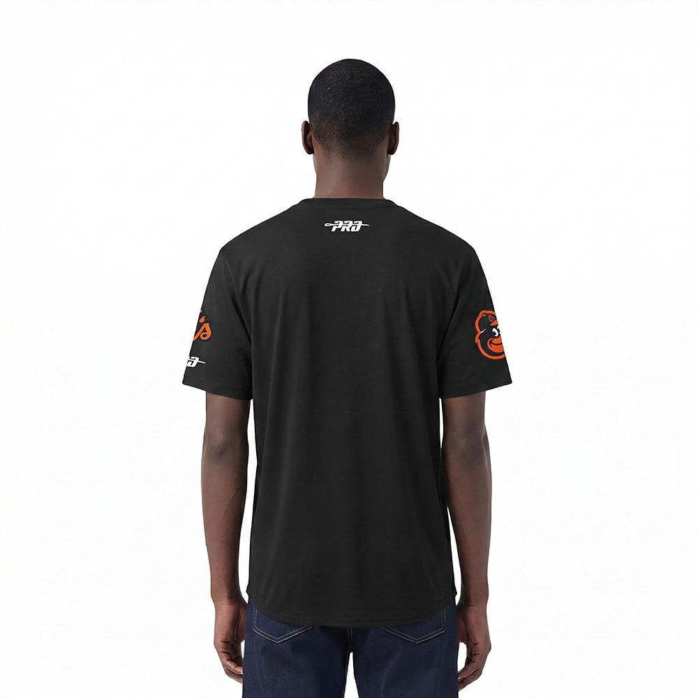 MLB BALTIMORE ORIOLES CLASSIC CHENILLE HAUT EN JERSEY SIMPLE POUR HOMME (NOIR)