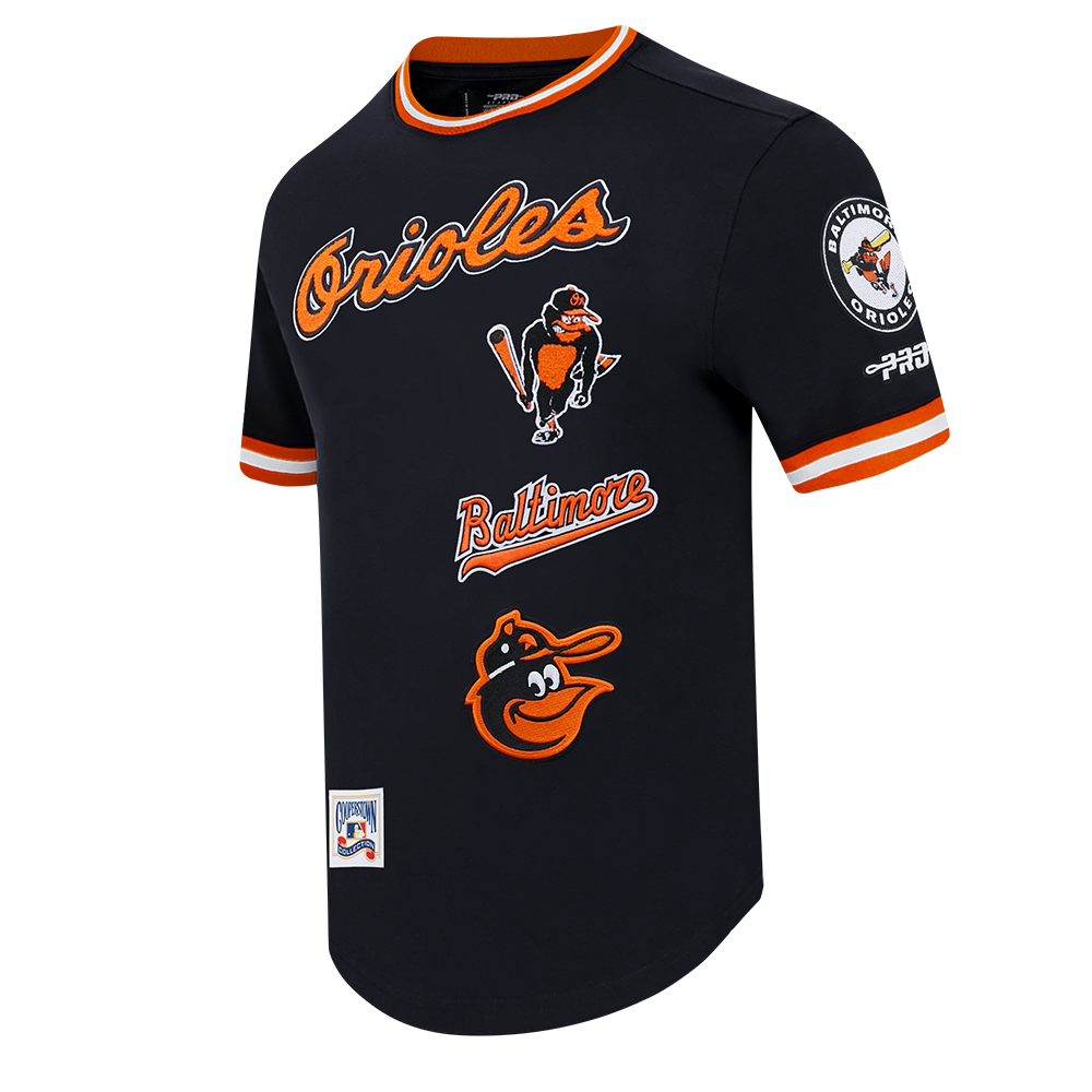 MLB BALTIMORE ORIOLES RETRO CLASSICS HAUT POUR HOMME (NOIR/ORANGE)