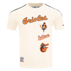 MLB BALTIMORE ORIOLES RETRO CLASSICS HAUT EN JERSEY SIMPLE À BANDES POUR HOMME (COQUILLE D'ŒUF/NOIR)