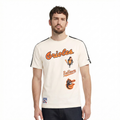 MLB BALTIMORE ORIOLES RETRO CLASSICS HAUT EN JERSEY SIMPLE À BANDES POUR HOMME (COQUILLE D'ŒUF/NOIR)