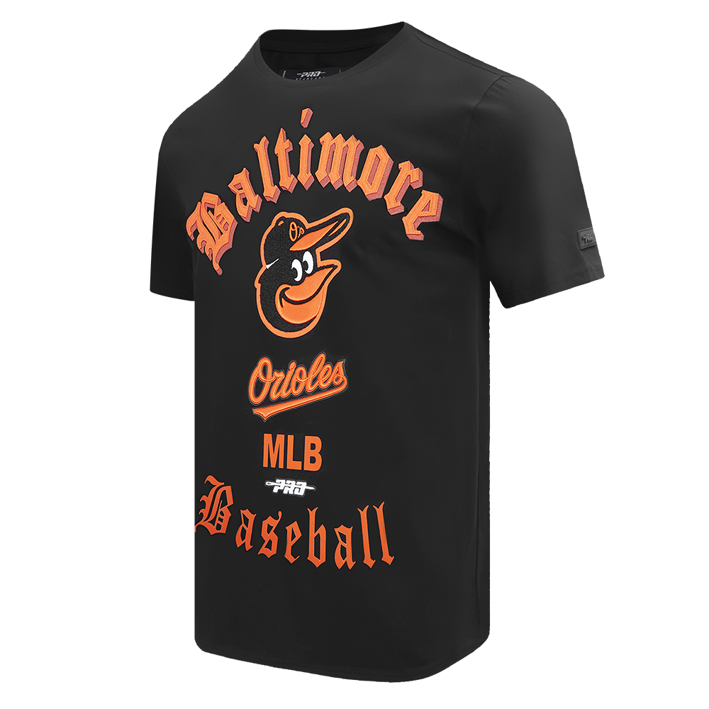 MLB BALTIMORE ORIOLES OLD ENGLISH MEN'S SJ TOP (BLACK)