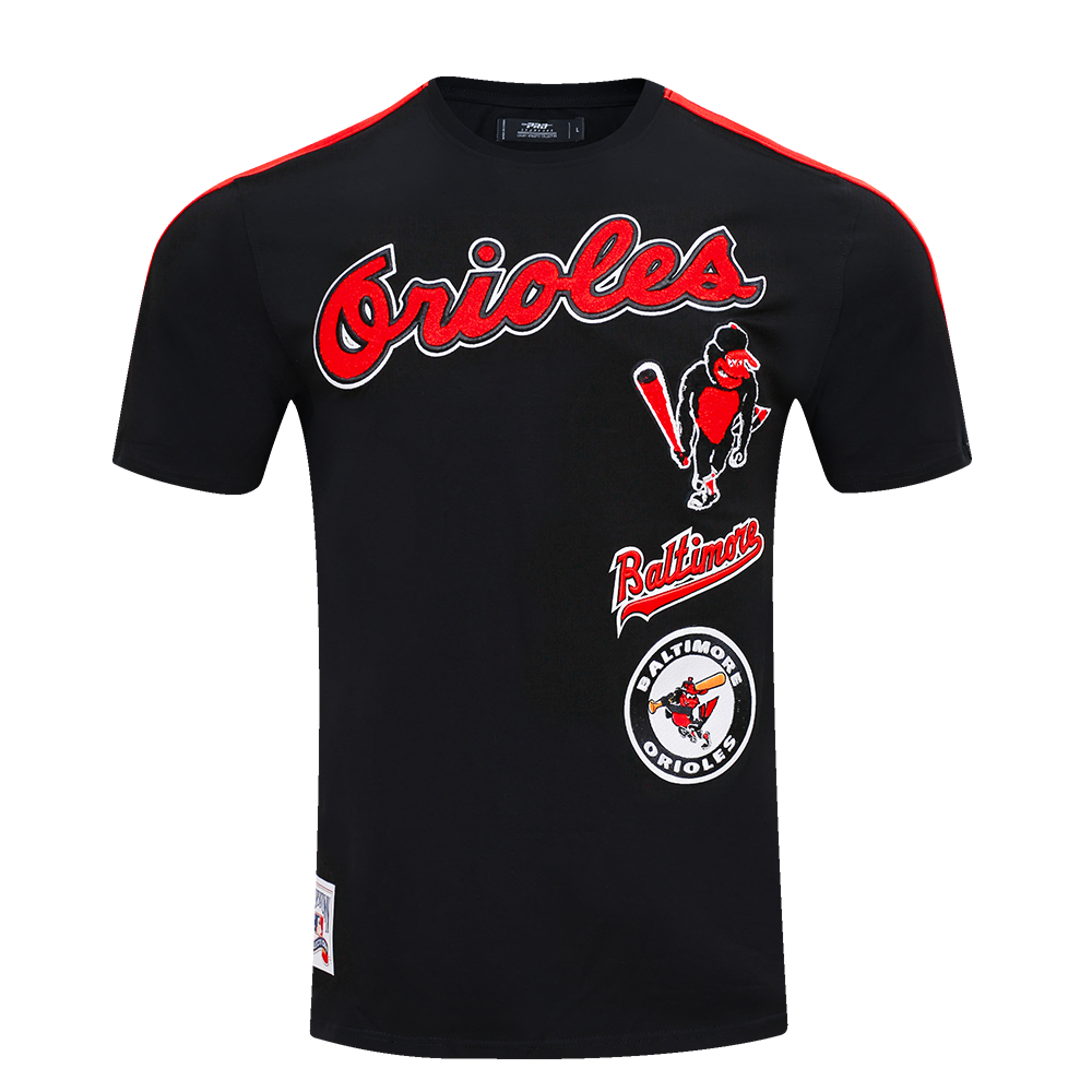 MLB BALTIMORE ORIOLES RETRO CLASSIC MEN'S STRIPED TOP (BLACK/ORANGE)
