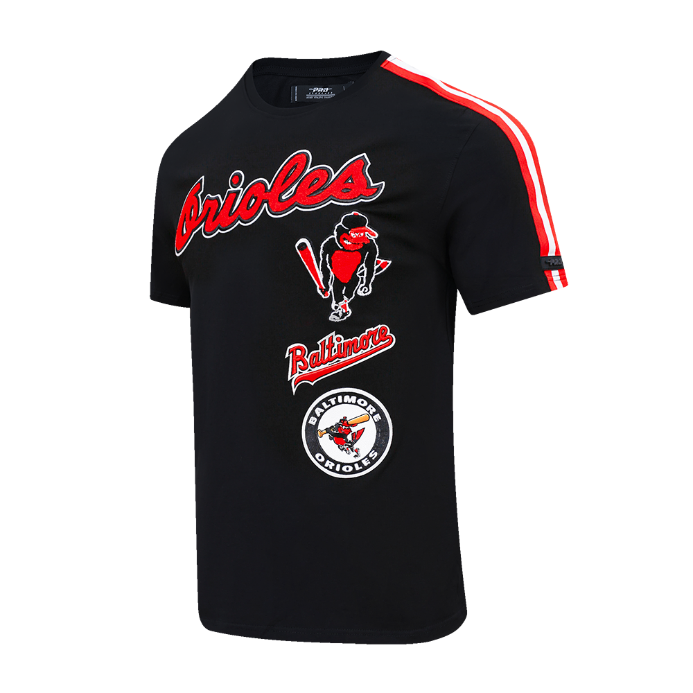 MLB BALTIMORE ORIOLES RETRO CLASSIC MEN'S STRIPED TOP (BLACK/ORANGE)