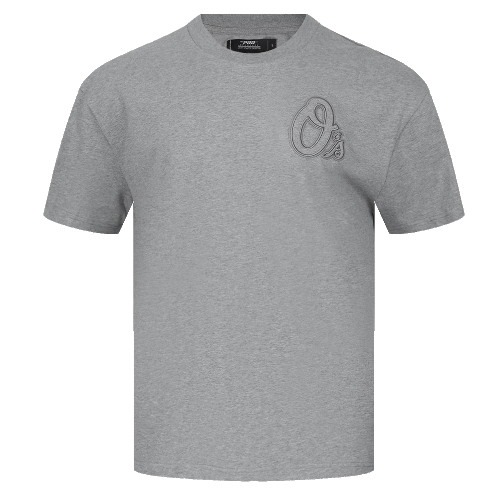 MLB BALTIMORE ORIOLES NEUTRAL MEN'S  CJ DROP SHOULDER TOP (DARK HEATHER GRAY)