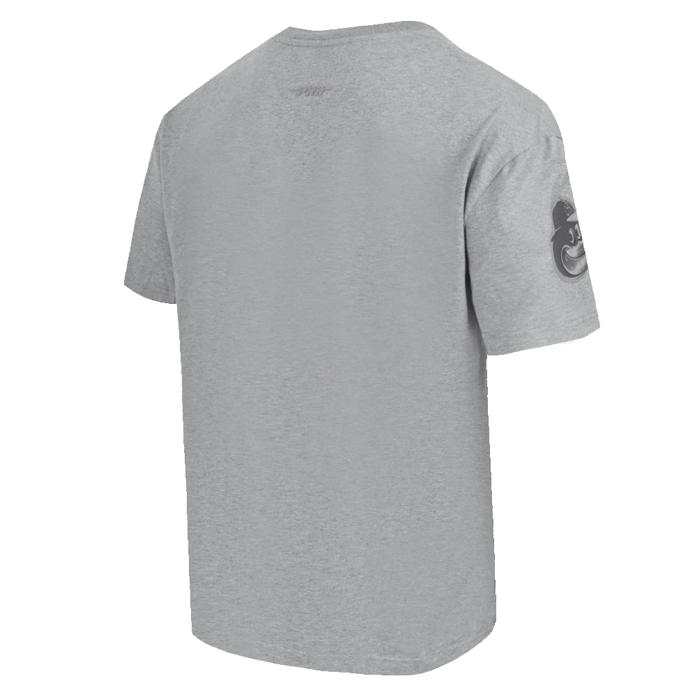 MLB BALTIMORE ORIOLES NEUTRAL HAUT EN JERSEY DE COTON À ÉPAULES TOMBANTES POUR HOMME (GRIS CHINÉ FONCÉ)