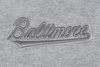 MLB BALTIMORE ORIOLES NEUTRAL HAUT EN JERSEY DE COTON À ÉPAULES TOMBANTES POUR HOMME (GRIS CHINÉ FONCÉ)