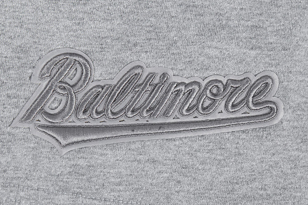 MLB BALTIMORE ORIOLES NEUTRAL HAUT EN JERSEY DE COTON À ÉPAULES TOMBANTES POUR HOMME (GRIS CHINÉ FONCÉ)