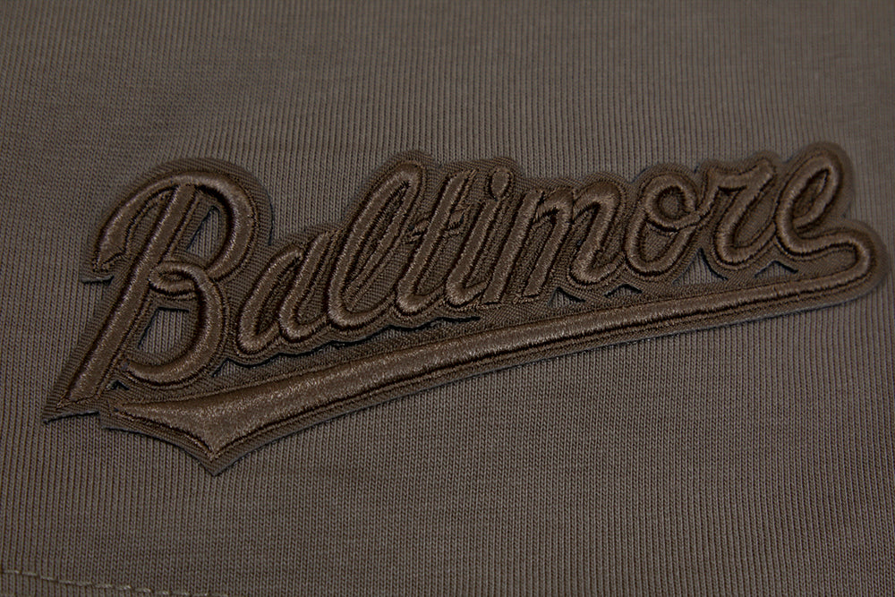 MLB BALTIMORE ORIOLES NEUTRAL MEN'S  CJ DROP SHOULDER TOP (DARK TAUPE)