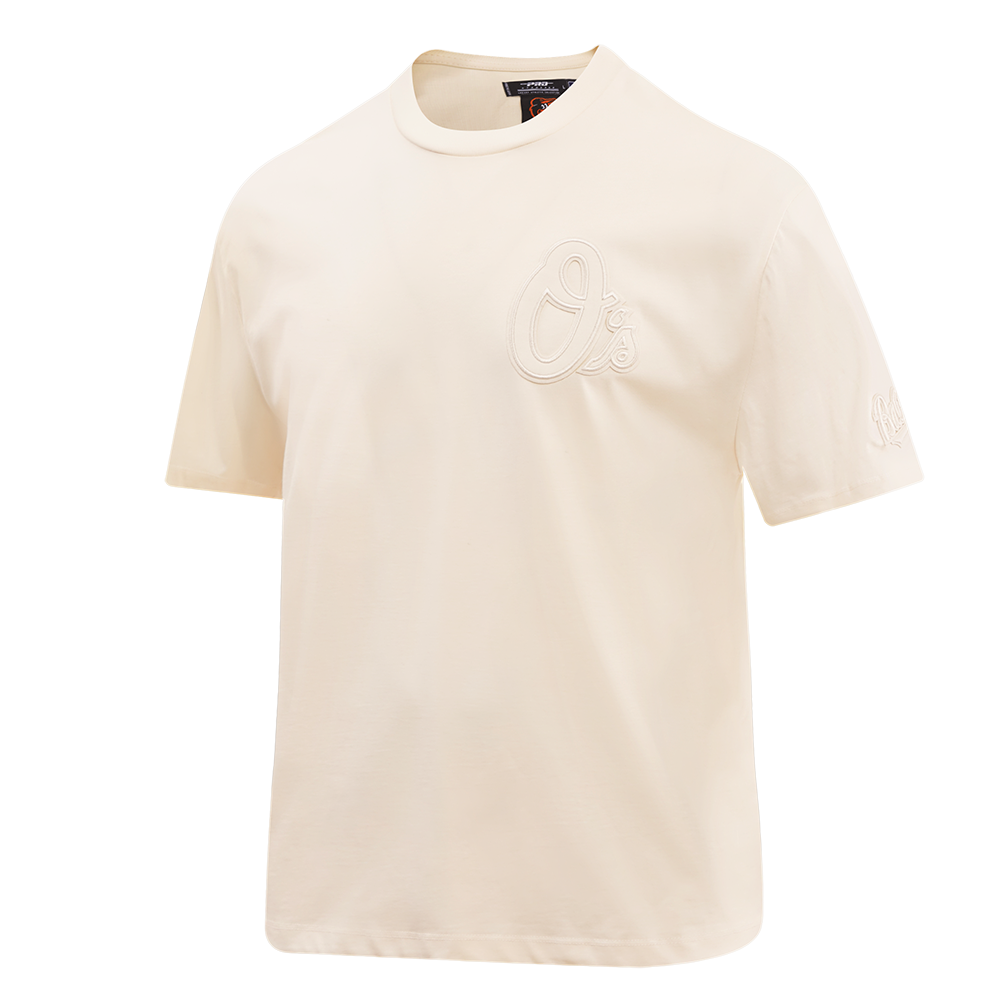 MLB BALTIMORE ORIOLES NEUTRAL HAUT EN JERSEY DE COTON À ÉPAULES TOMBANTES POUR HOMME (COQUILLE D'ŒUF)