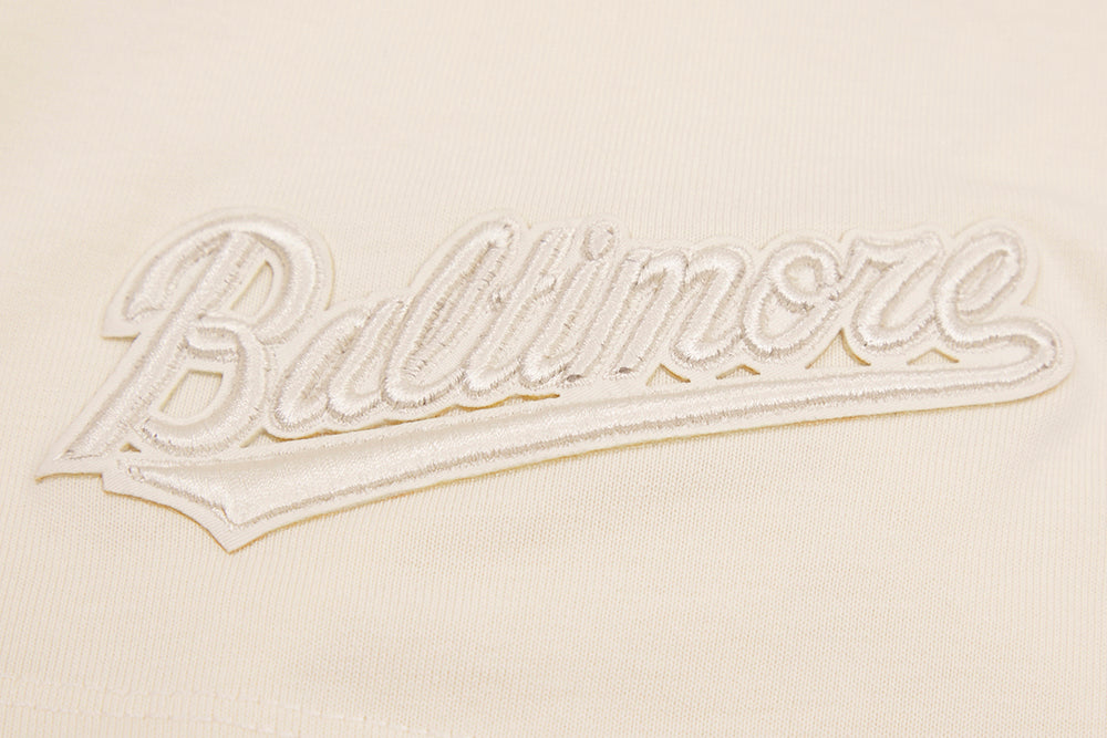 MLB BALTIMORE ORIOLES NEUTRAL HAUT EN JERSEY DE COTON À ÉPAULES TOMBANTES POUR HOMME (COQUILLE D'ŒUF)