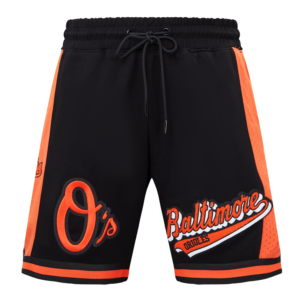 MLB BALTIMORE ORIOLES SCRIPT TAIL MEN'S DK 2.0 SHORT (BLACK/ORANGE)