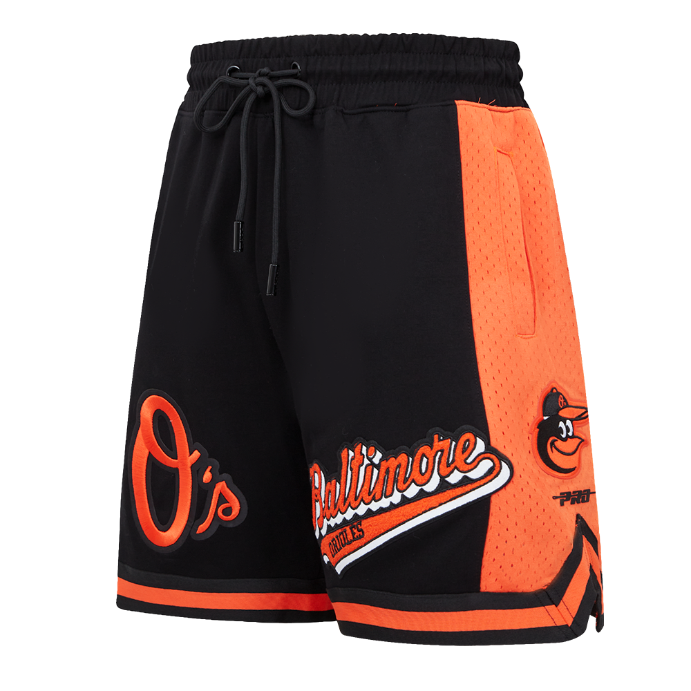 MLB BALTIMORE ORIOLES SCRIPT TAIL MEN'S DK 2.0 SHORT (BLACK/ORANGE)