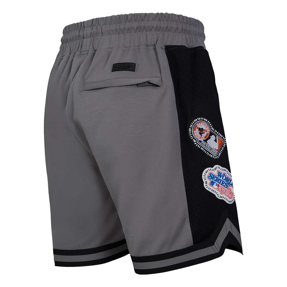 MLB BALTIMORE ORIOLES DIY PICK STITCH MEN'S DK 2.0 SHORT (GRAY/BLACK)