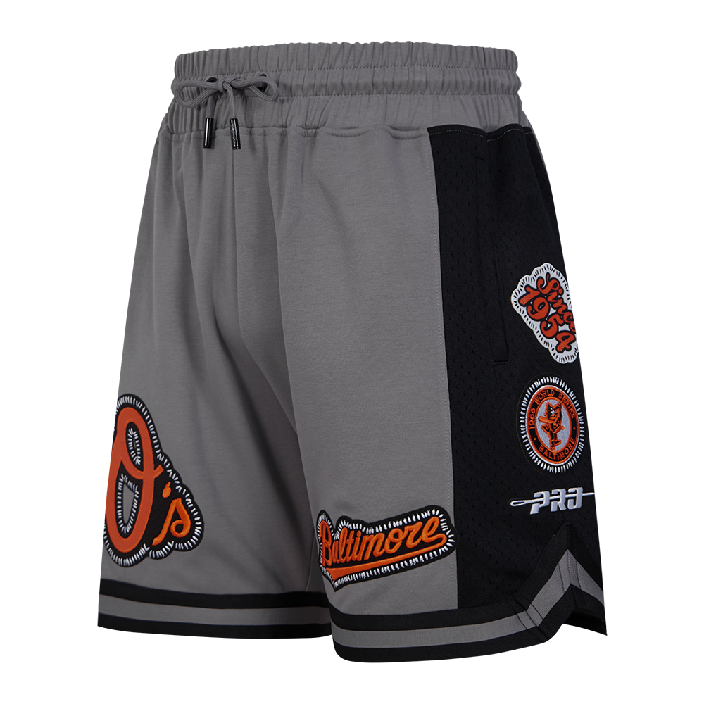 MLB BALTIMORE ORIOLES DIY PICK STITCH MEN'S DK 2.0 SHORT (GRAY/BLACK)