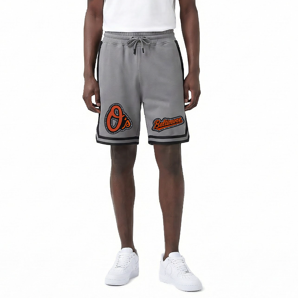 MLB BALTIMORE ORIOLES DIY PICK STITCH MEN'S DK 2.0 SHORT (GRAY/BLACK)