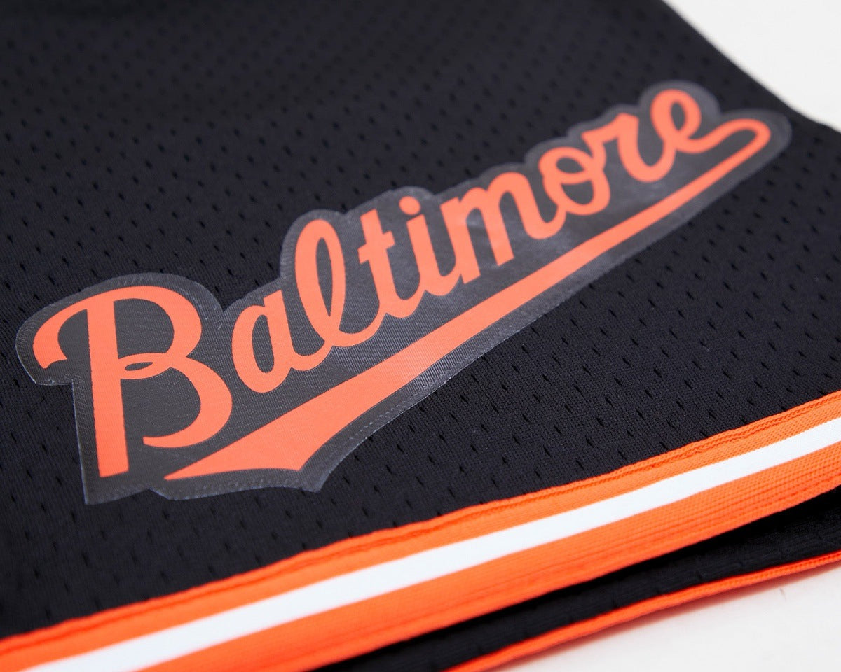MLB BALTIMORE ORIOLES MESH SHORT À LOGO (NOIR)