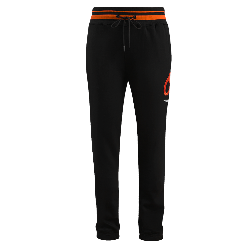 MLB BALTIMORE ORIOLES SCRIPT TAIL PANTALON OUATÉ EN MOLLETON CÔTELÉ POUR HOMME (NOIR/ORANGE)