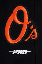 MLB BALTIMORE ORIOLES SCRIPT TAIL MEN'S RIB FLC SWEATPANT (BLACK/ORANGE)
