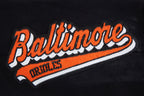 MLB BALTIMORE ORIOLES SCRIPT TAIL MEN'S RIB FLC SWEATPANT (BLACK/ORANGE)