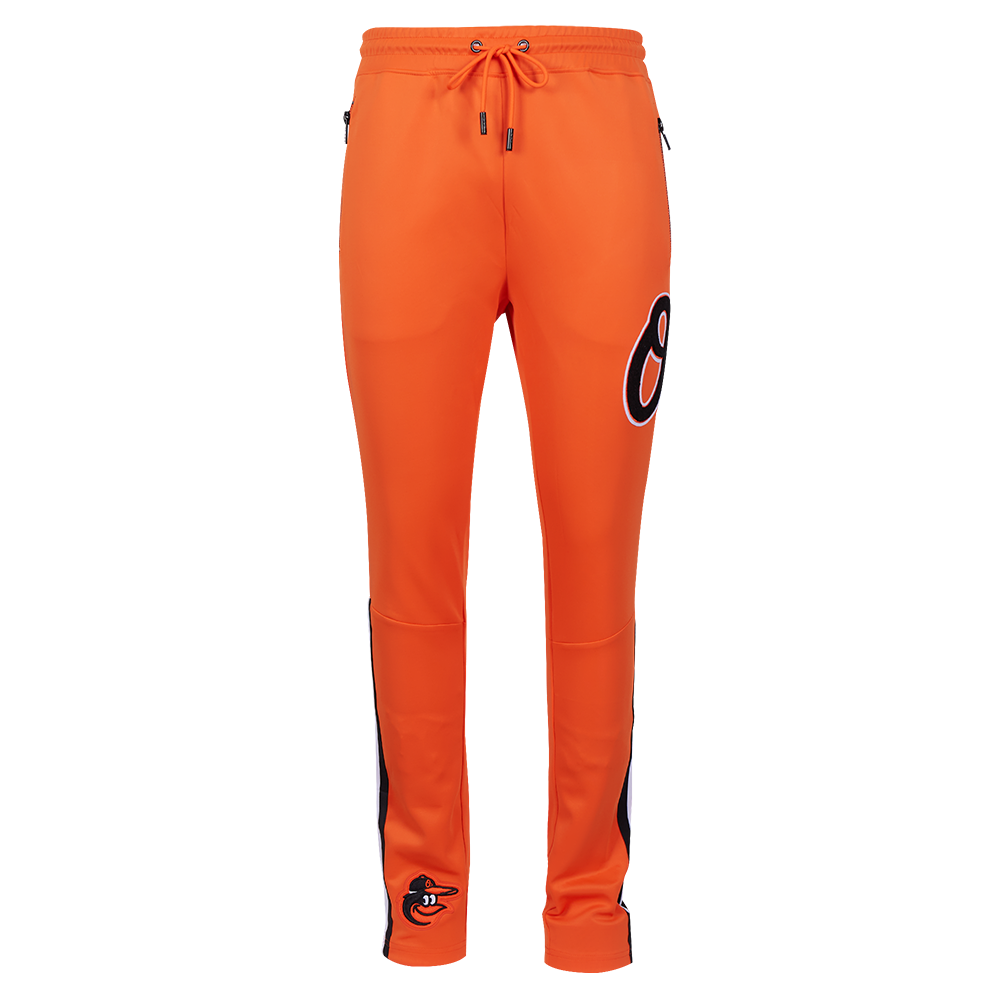 MLB BALTIMORE ORIOLES CLASSIC PANTALON D'ENTRAÎNEMENT EN MAILLE DOUBLE POUR HOMME (ORANGE)