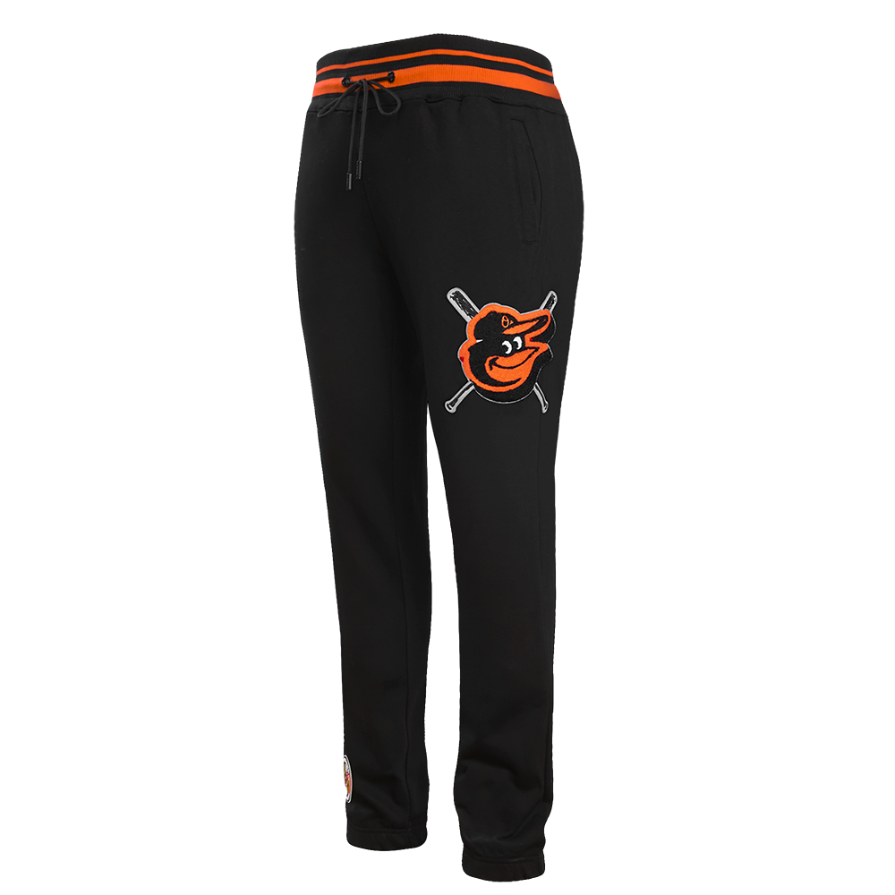 MLB BALTIMORE ORIOLES MASH UP MEN'S RIB FLC SWEATPANT (BLACK/ORANGE)