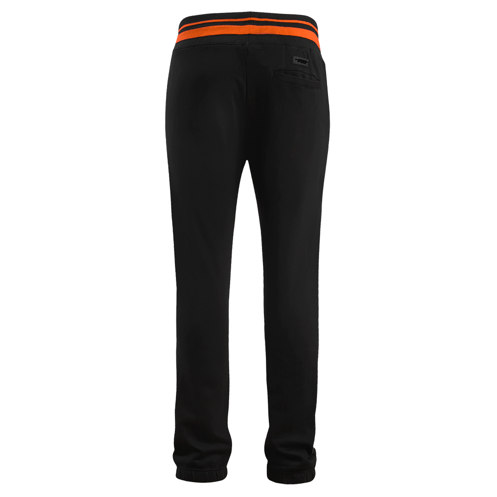 MLB BALTIMORE ORIOLES MASH UP MEN'S RIB FLC SWEATPANT (BLACK/ORANGE)