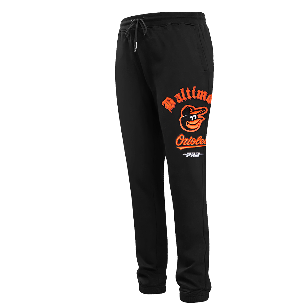MLB BALTIMORE ORIOLES OLD ENGLISH MEN'S SWEATPANT (BLACK)