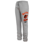 MLB BALTIMORE ORIOLES OLD ENGLISH MEN'S FLC SWEATPANT (HEATHER GREY)