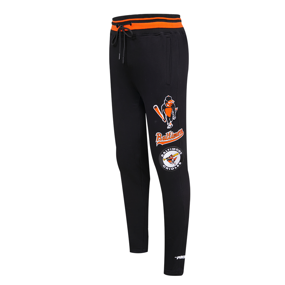 MLB BALTIMORE ORIOLES RETRO CLASSIC PANTALON OUATÉ POUR HOMME (NOIR/ORANGE)